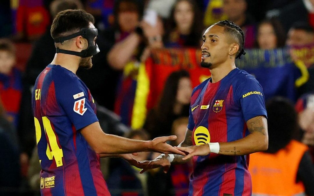 Raphinha Brilla con un Doblete: Barcelona Domina al Osasuna y Mantiene el Liderato