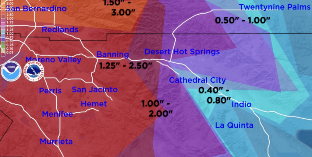 Tormenta Invernal Afectará el Valle de Coachella en Nochebuena