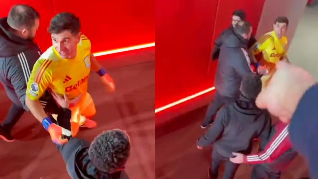 Dibu Martínez enfrenta a los aficionados tras la derrota contundente contra Arsenal | VIDEO