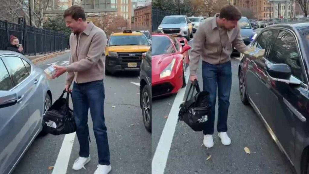 MrBeast desata la locura en Nueva York al repartir dinero en la calle