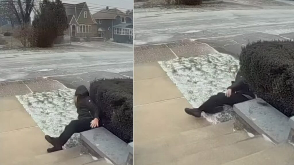 Tormenta Invernal: Abuelita Sale Volando Varios Metros por Fuertes Vientos en Hartford