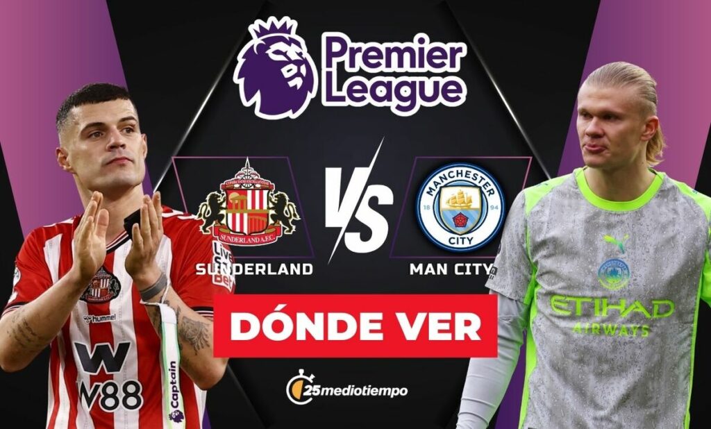 Sunderland vs Manchester City: Horario y dónde ver EN VIVO el partido de la Premier League hoy