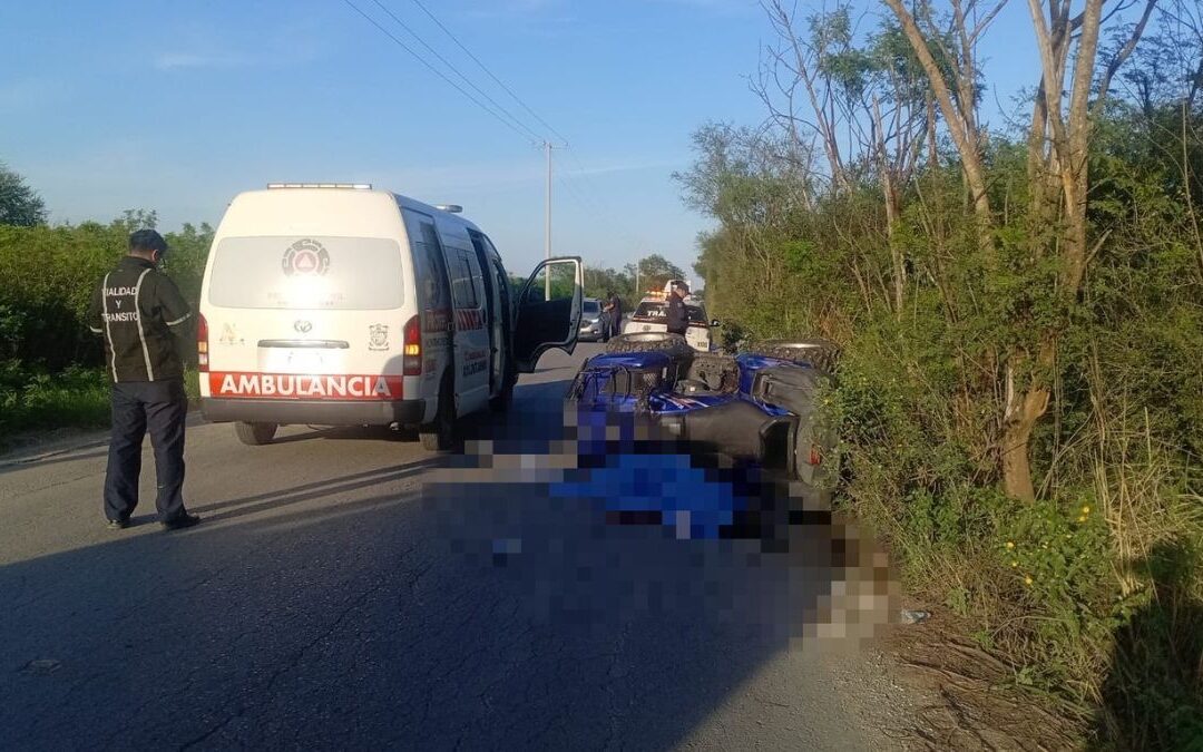 Trágico accidente de cuatrimoto en Montemorelos deja una mujer muerta y un hombre herido